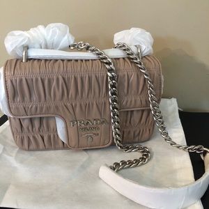 Prada small nappa gaufre chain crossbody